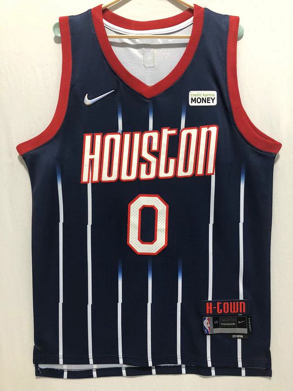 Men Houston Rockets 0 Green Dark blue 2022 City Edition Nike NBA Jersey